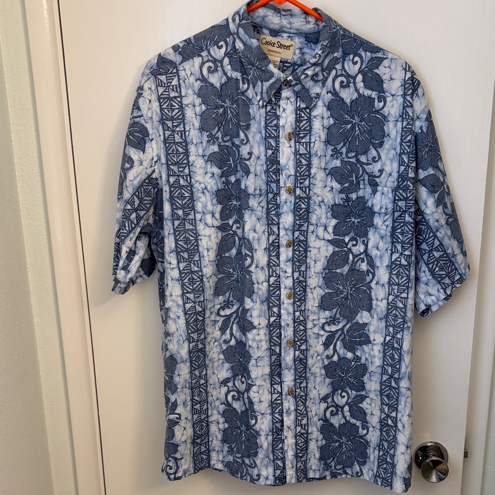 Blue Floral Cooke Street Button Down Men's Shirt